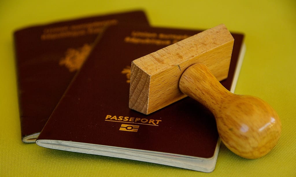 Passports and stamp